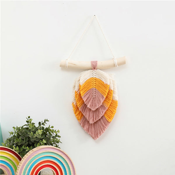 Bohemian Woven Leaf Tapestry
