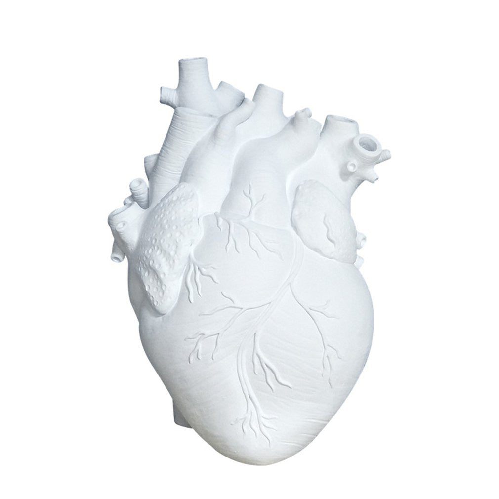 White Ceramic Heart Vase