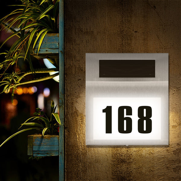 LED House Number Solar Lamp